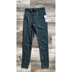 Dyny Sport Women's Athletic Leggings Green Black Animal Print Size XS NWT
